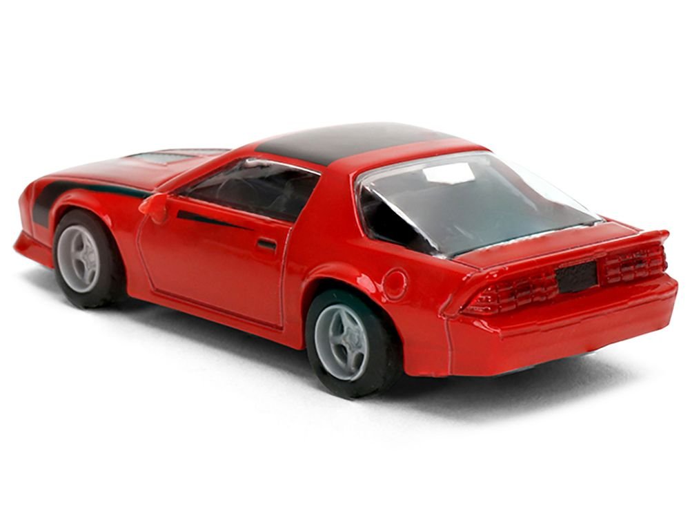 1985 Chevrolet Camaro Red with Black Top and Stripes "Collection" Series 1/64 Diecast Model Car by Majorette view 3