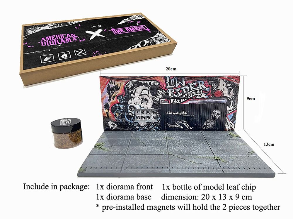 "American Diorama X INK BMBRS - LA Lowrider" Street Art Diorama for 1/64 Scale Models by American Diorama view 2