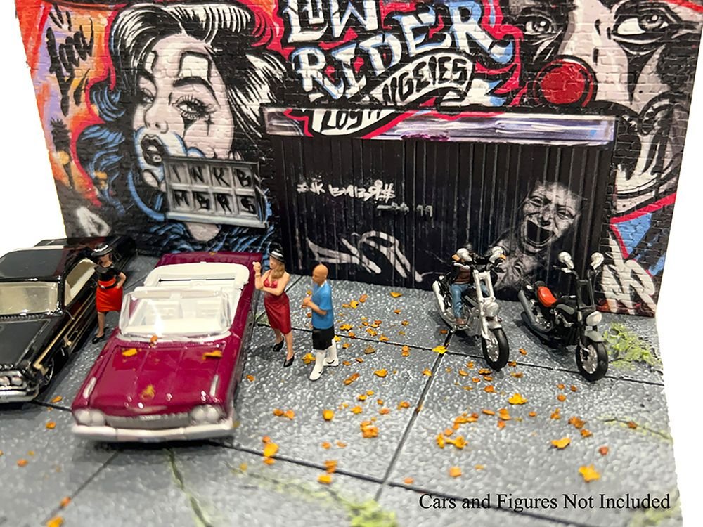 "American Diorama X INK BMBRS - LA Lowrider" Street Art Diorama for 1/64 Scale Models by American Diorama view 4