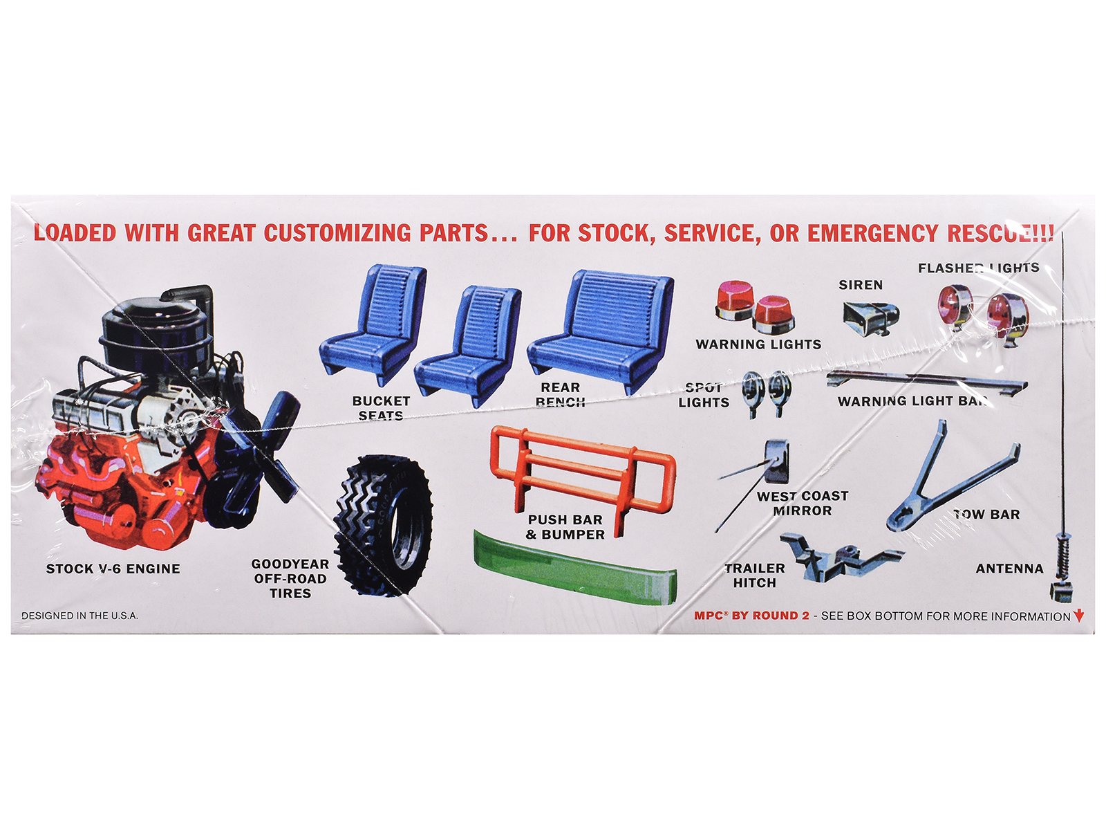 Skill 2 Model Kit 1972 Jeep Jeepster Commando 1/25 Scale Model by MPC view 2