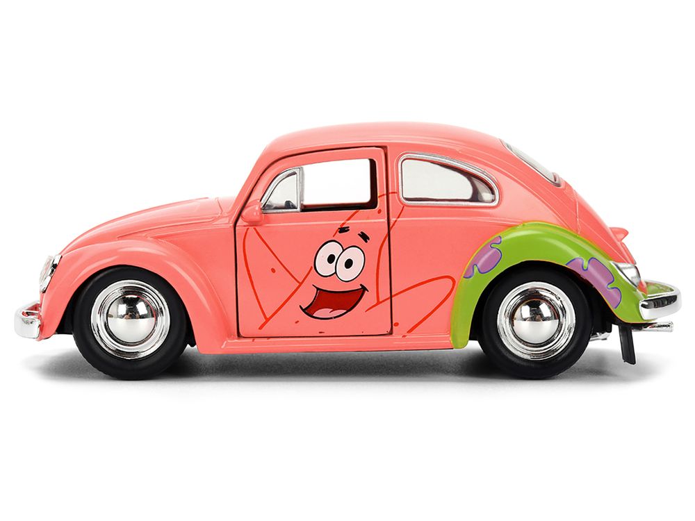 1959 Volkswagen Beetle "Patrick Star" Livery Pink "SpongeBob SquarePants" (1999-Current) TV Series "Hollywood Rides" Series 1/32 Diecast Model Car by Jada view 3