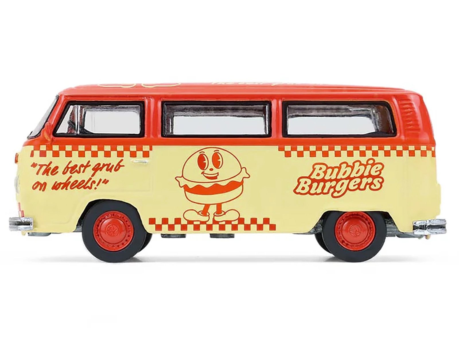 1975 Volkswagen Type 2 Van "Bubbie Burgers Food Truck" Orange and Cream "Blue Collar Collection" Series 14 1/64 Diecast Model Car by Greenlight view 2
