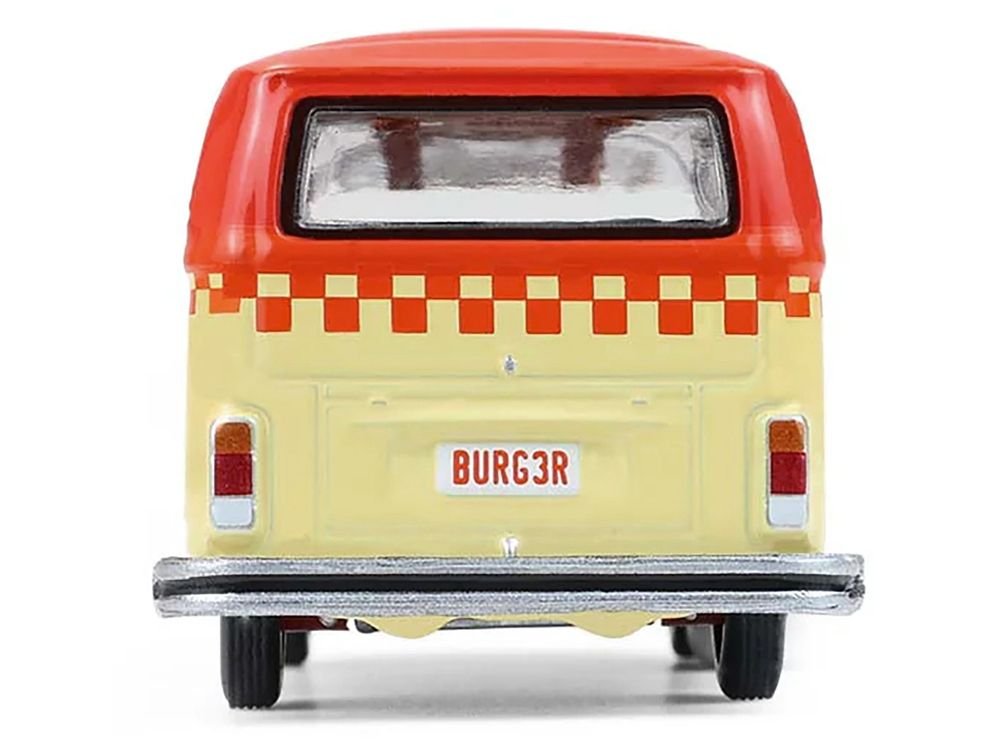1975 Volkswagen Type 2 Van "Bubbie Burgers Food Truck" Orange and Cream "Blue Collar Collection" Series 14 1/64 Diecast Model Car by Greenlight view 5