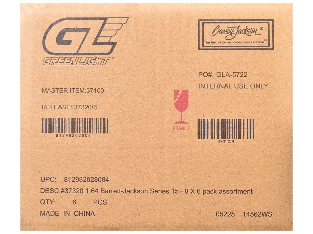 "Barrett-Jackson" Series 15 Set of 6 Cars 1/64 Diecast Model Cars by Greenlight view 3