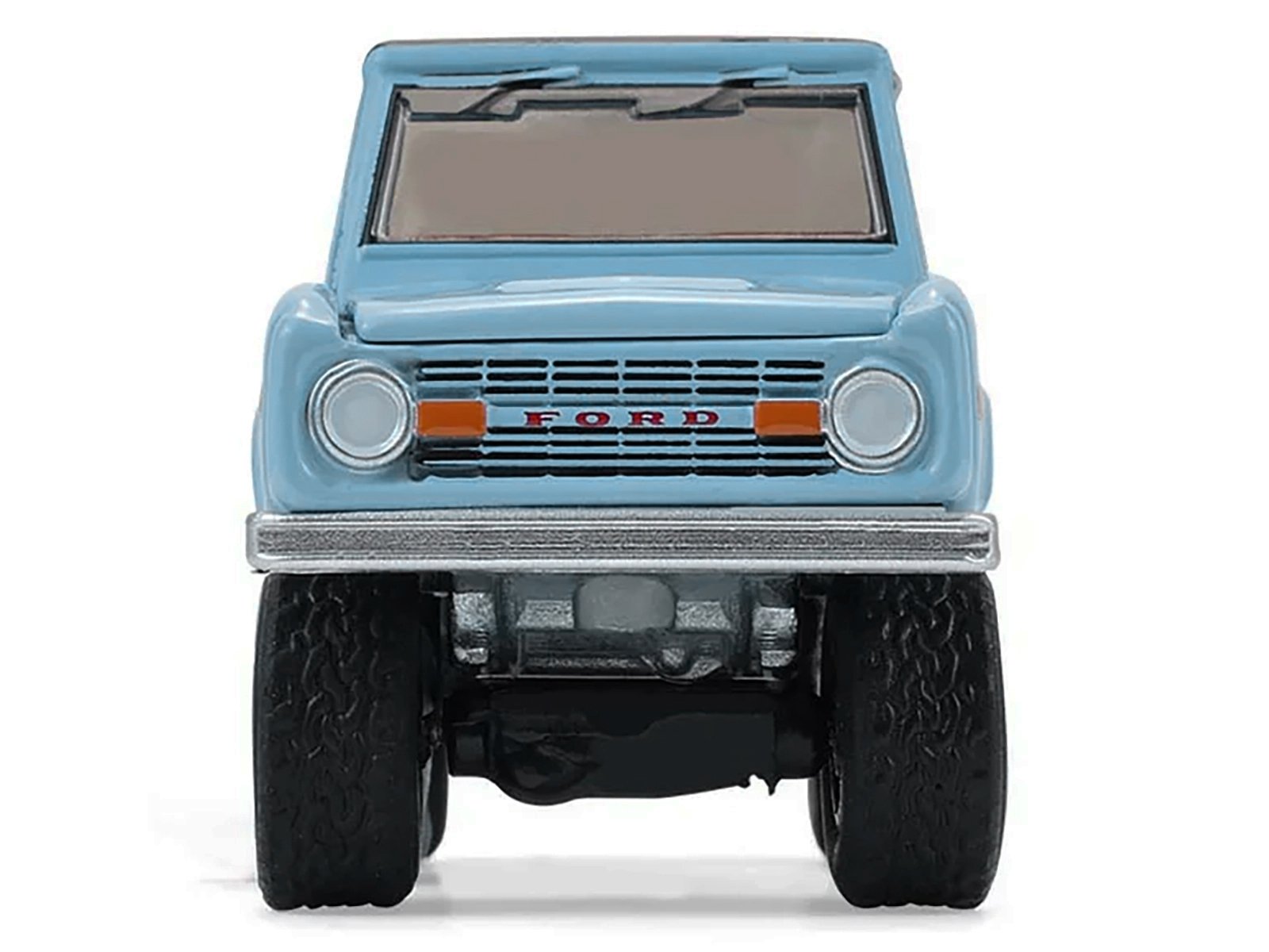 1972 Ford Bronco Custom SUV Light Blue with Black Top "Barrett-Jackson" Series 16 1/64 Diecast Model Car by Greenlight view 5