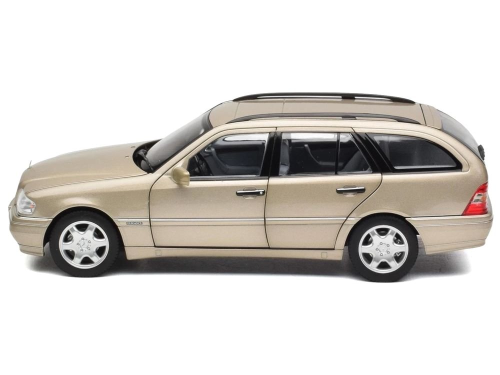 1997 Mercedes-Benz C-Class T-Model Smoke Silver Metallic 1/18 Diecast Model Car by Norev view 3