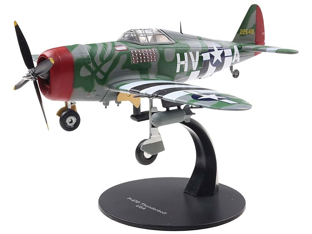 Republic P-47 Thunderbolt Fighter Aircraft "Lt. Col. Francis S. "Gabby" Gabreski" United States Army Air Forces 1/72 Diecast Model by Militaria Die Cast view 4