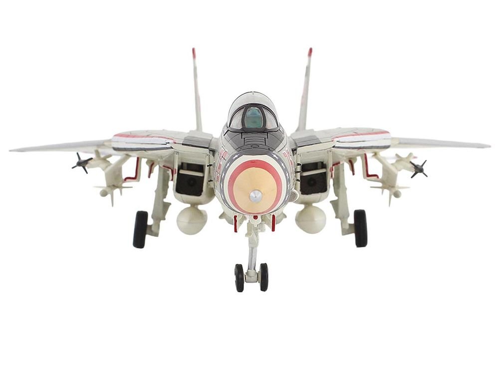 Grumman F-14A Tomcat Fighter Aircraft "Bicentennial Scheme VF-124" (1976) United States Navy "Air Power Series" 1/72 Diecast Model by Hobby Master view 3