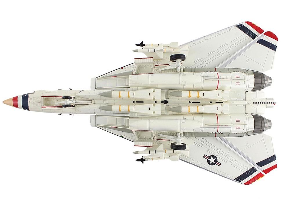 Grumman F-14A Tomcat Fighter Aircraft "Bicentennial Scheme VF-124" (1976) United States Navy "Air Power Series" 1/72 Diecast Model by Hobby Master view 5
