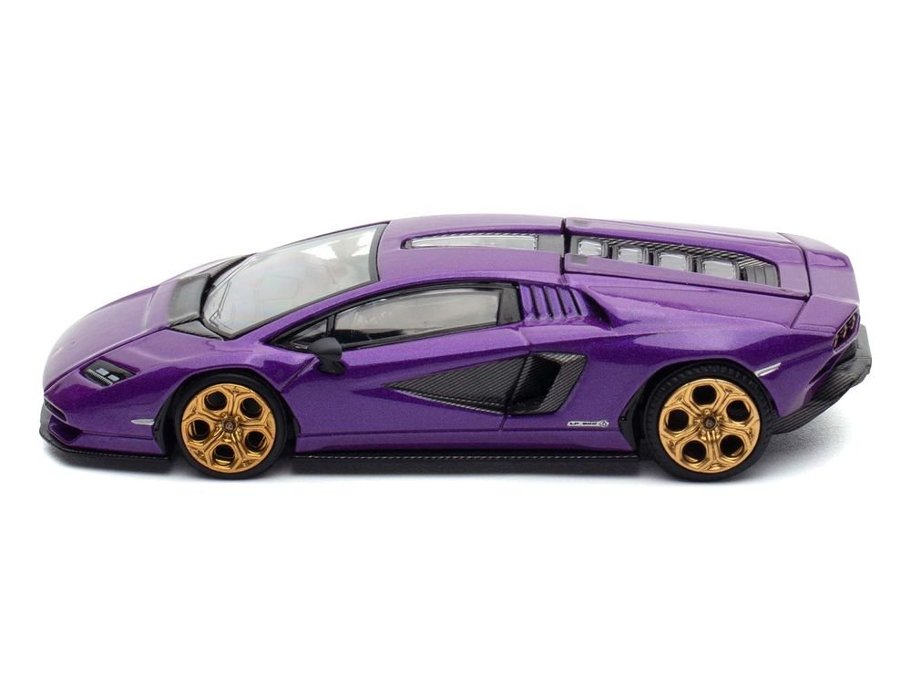 Lamborghini Countach LPI 800-4 Viola Pasifae Purple Metallic "Hong Kong Toycar Salon 2025" 1/64 Diecast Model Car by Pop Race view 2