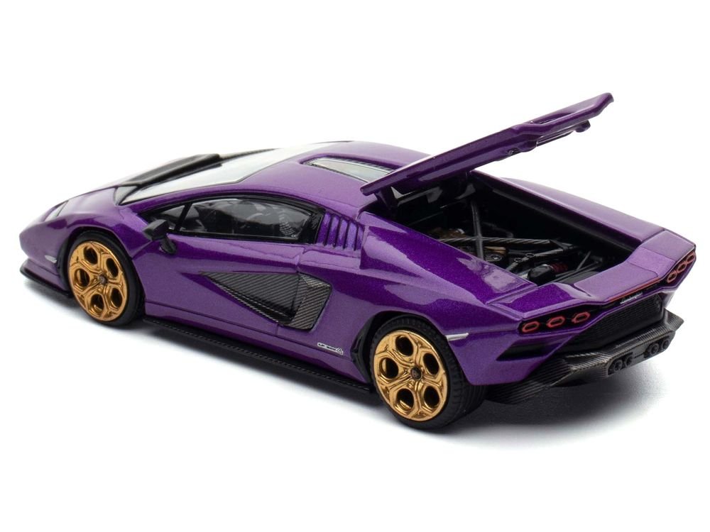 Lamborghini Countach LPI 800-4 Viola Pasifae Purple Metallic "Hong Kong Toycar Salon 2025" 1/64 Diecast Model Car by Pop Race view 4