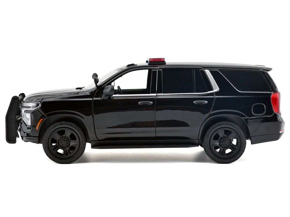 2025 Chevrolet Tahoe PPV Black "Custom Builder's Kit - Law Enforcement and Public Service" Series 1/24 Diecast Model Car by Motormax view 3
