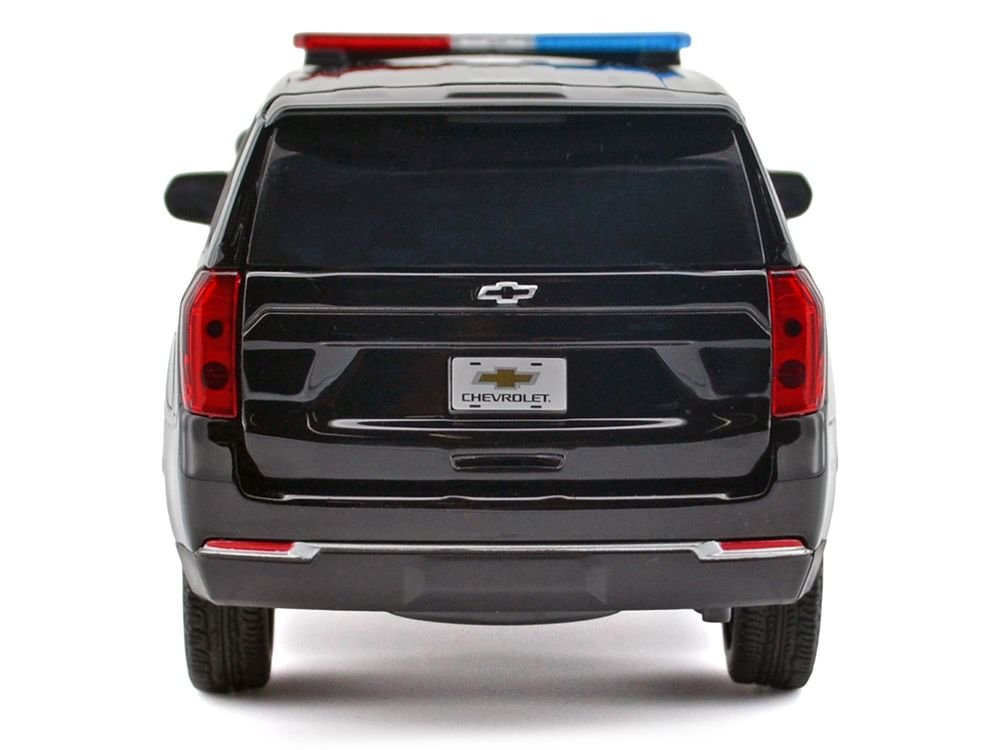 2025 Chevrolet Tahoe PPV Black "Custom Builder's Kit - Law Enforcement and Public Service" Series 1/24 Diecast Model Car by Motormax view 5