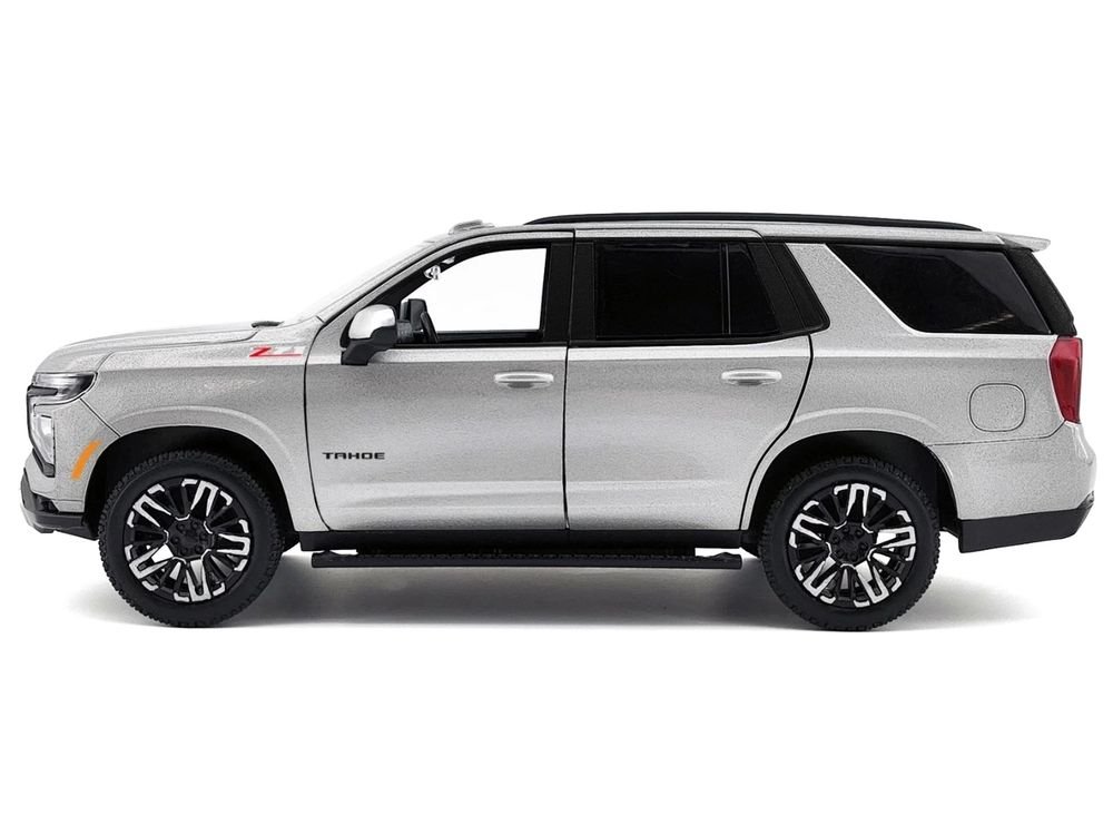 2025 Chevrolet Tahoe Z71 Gray Metallic "Timeless Legends" Series 1/24 Diecast Model Car by Motormax view 2