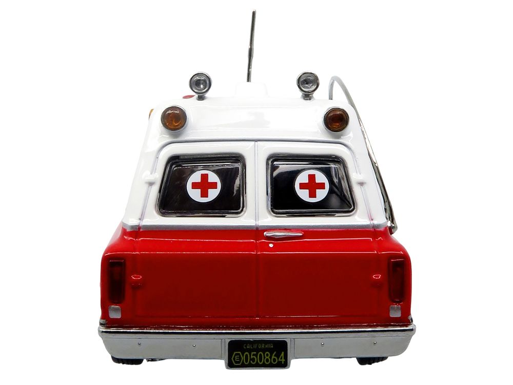 1969 Chevrolet C-10 Ambulance "Los Angeles City Fire Department" Red and White "5 Alarm" Series Limited Edition 1/50 Diecast Model by Iconic Replicas view 5
