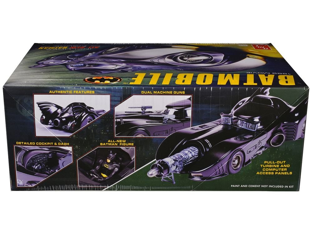 Skill 2 Model Kit Batmobile with Seated Batman Figure "Batman" (1989) Movie 1/25 Scale Model by AMT view 2