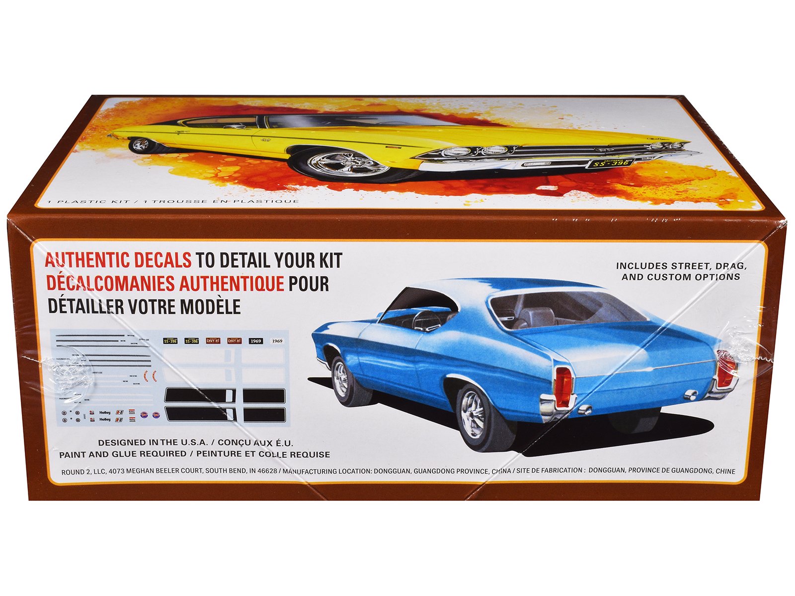 Skill 2 Model Kit 1969 Chevrolet Chevelle SS 396 1/25 Scale Model by AMT view 3