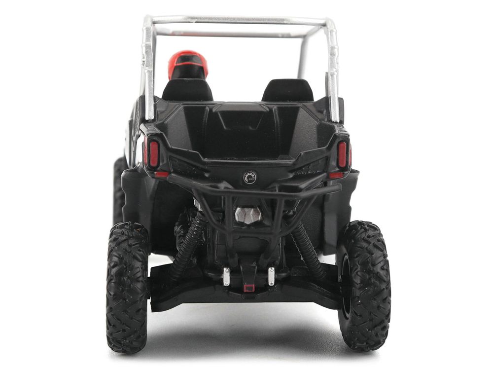 Can-Am Maverick Sport XXC 1000R Silver Metallic and Black with Driver Figure 1/32 Diecast Model by BRP Models view 4