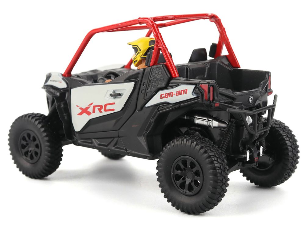 Can-Am Maverick Sport XRC 1000R Red and Gray with Driver Figure 1/32 Diecast Model by BRP Models view 3