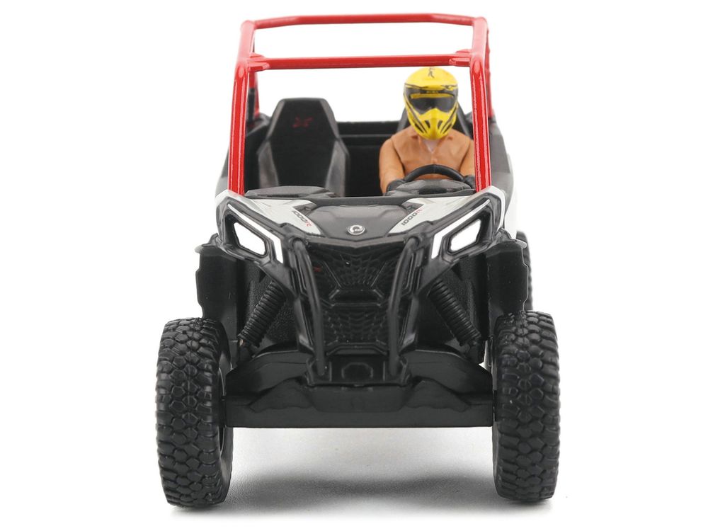 Can-Am Maverick Sport XRC 1000R Red and Gray with Driver Figure 1/32 Diecast Model by BRP Models view 4