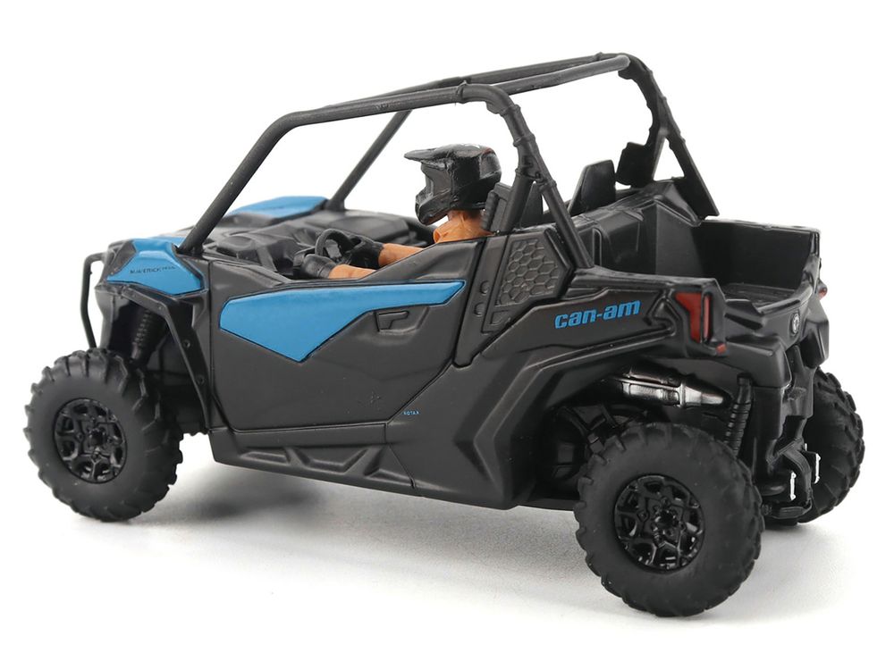 Can-Am Maverick Trail DPS 1000 Blue and Black with Driver Figure 1/32 Diecast Model by BRP Models view 3