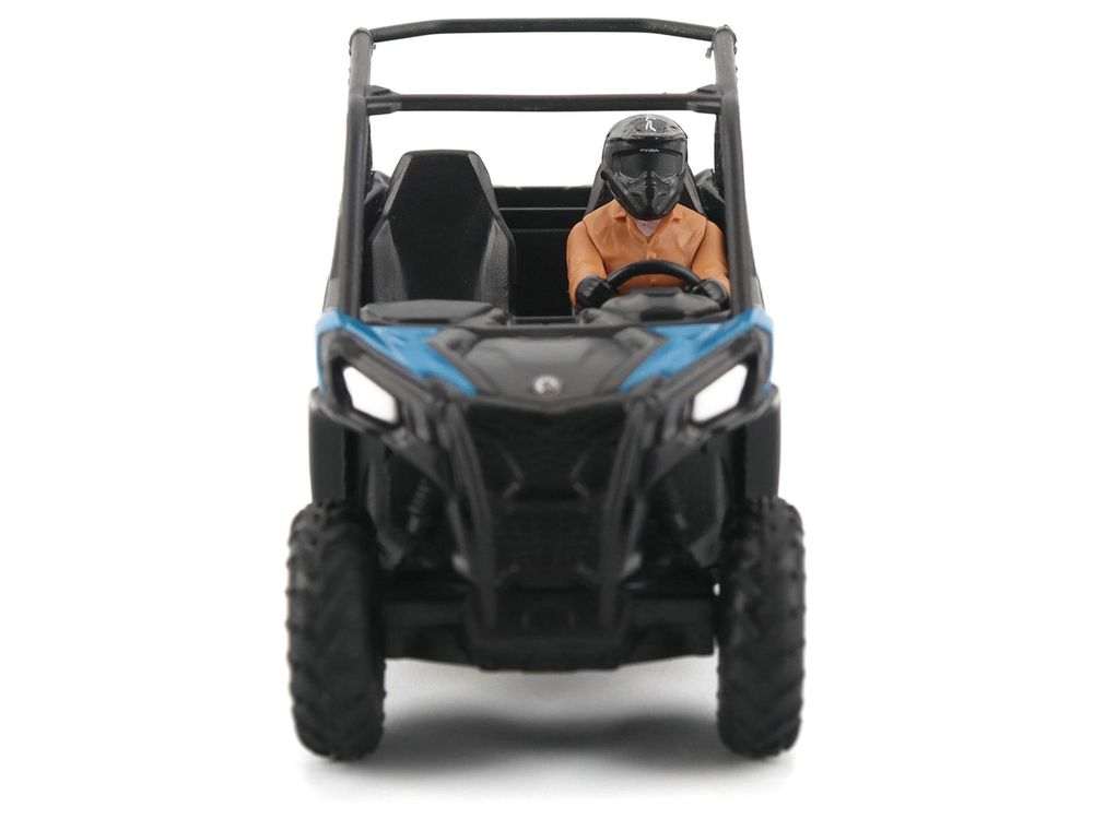 Can-Am Maverick Trail DPS 1000 Blue and Black with Driver Figure 1/32 Diecast Model by BRP Models view 4