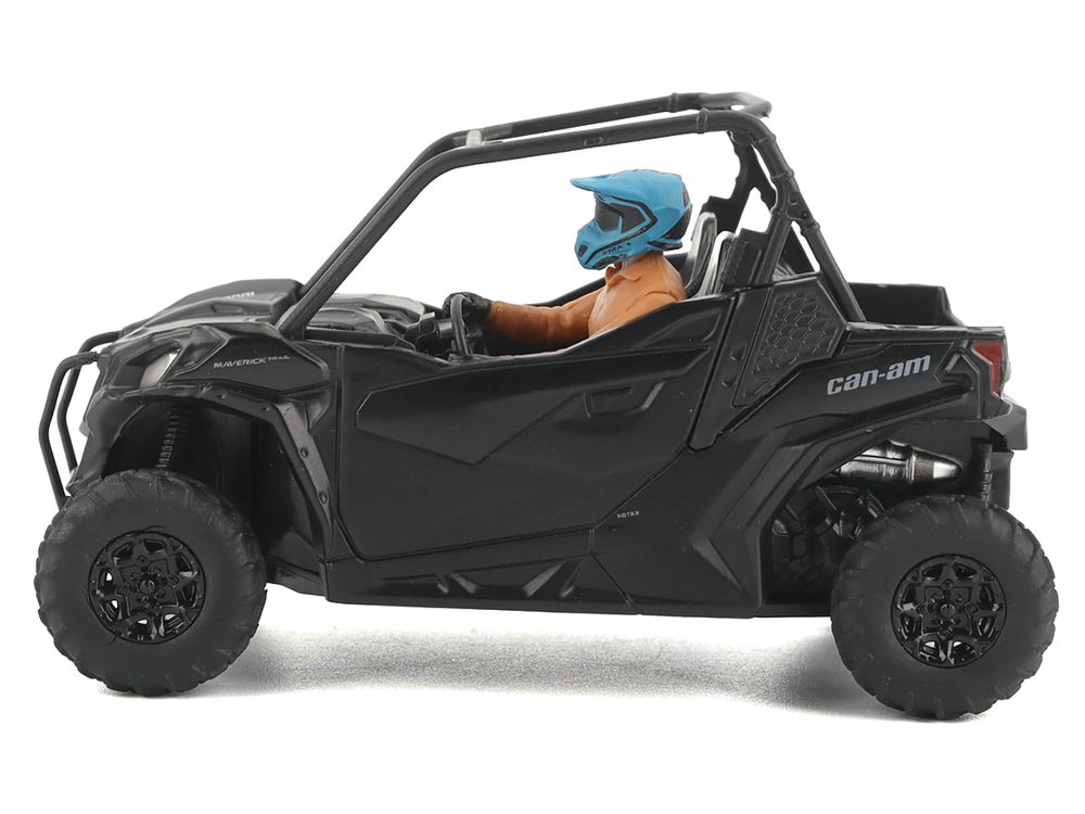 Can-Am Maverick Trail DPS 1000 Matt Black with Driver Figure 1/32 Diecast Model by BRP Models view 2