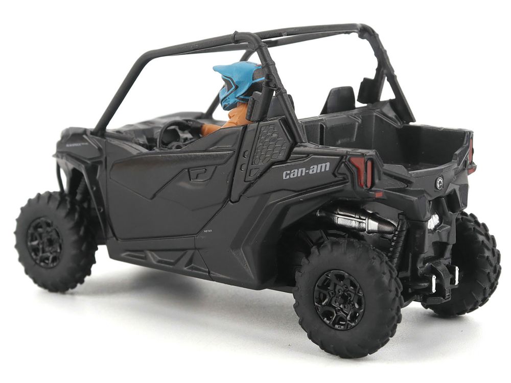 Can-Am Maverick Trail DPS 1000 Matt Black with Driver Figure 1/32 Diecast Model by BRP Models view 3