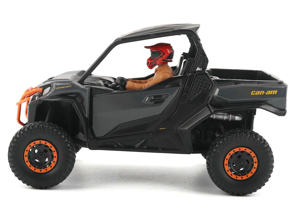Can-Am Commander XT-P 1000R Gray and Orange with Driver Figure 1/32 Diecast Model by BRP Models view 2