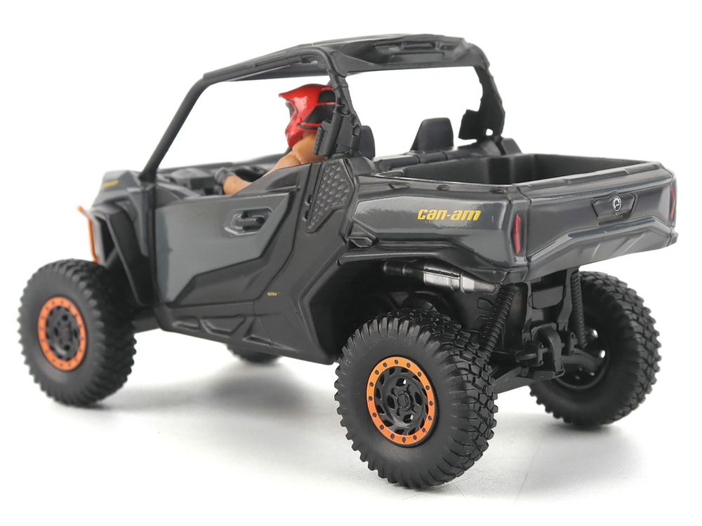 Can-Am Commander XT-P 1000R Gray and Orange with Driver Figure 1/32 Diecast Model by BRP Models view 3