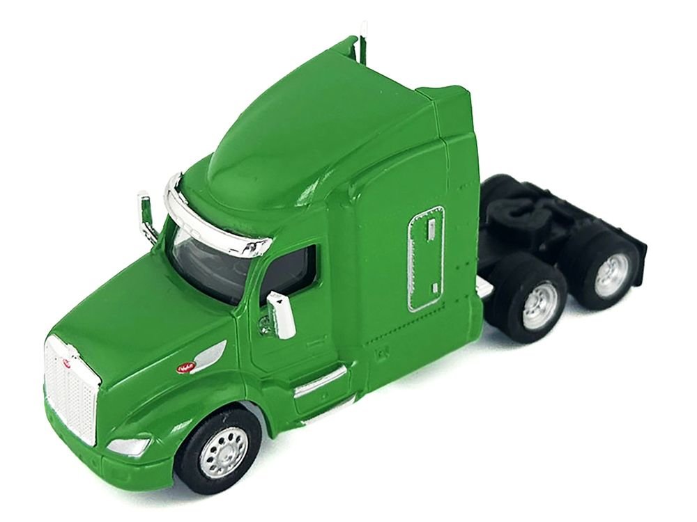 Peterbilt 579 Sleeper Cab Lime Green 1/87 (HO) Plastic Model Car by HO Logistics view 2