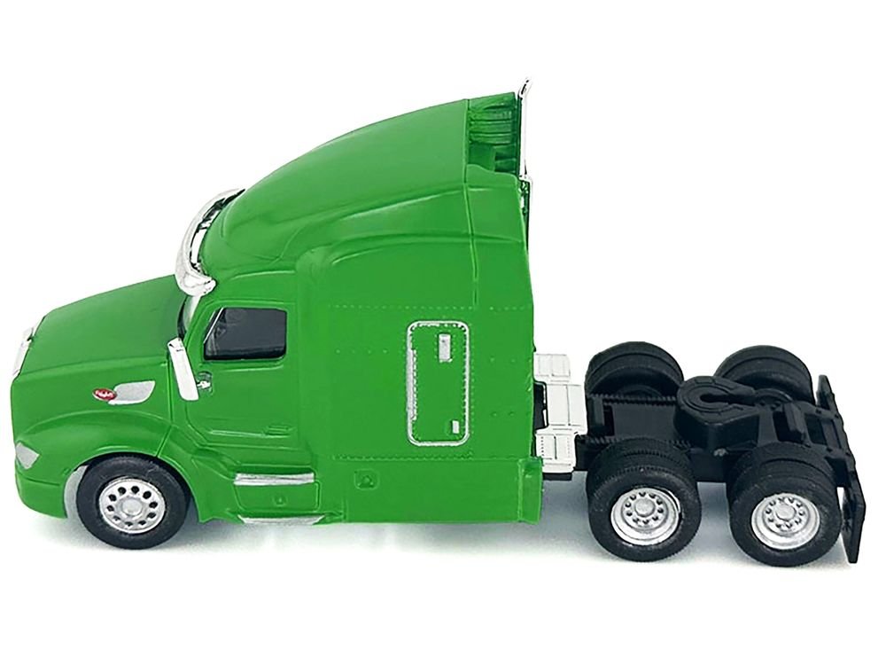 Peterbilt 579 Sleeper Cab Lime Green 1/87 (HO) Plastic Model Car by HO Logistics view 3