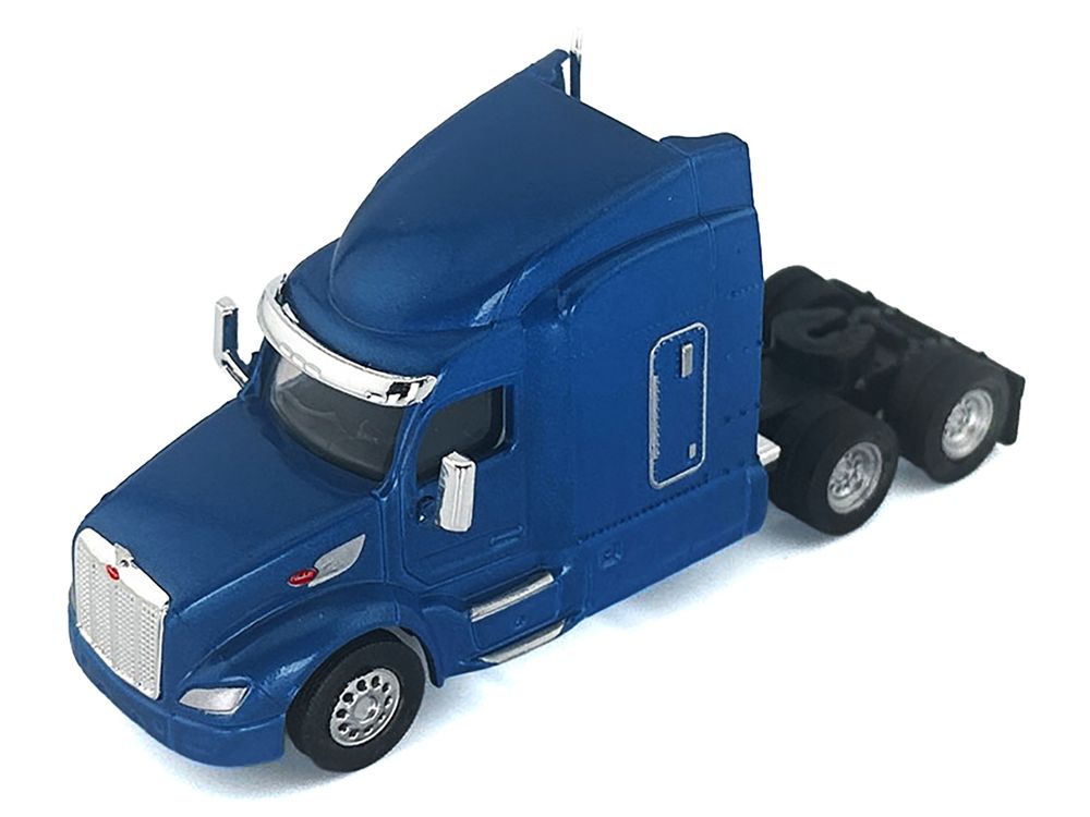 Peterbilt 579 Sleeper Cab Blue Metallic 1/87 (HO) Plastic Model Car by HO Logistics view 2