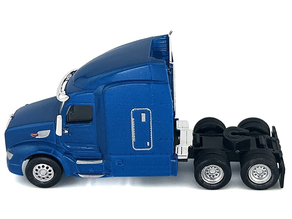 Peterbilt 579 Sleeper Cab Blue Metallic 1/87 (HO) Plastic Model Car by HO Logistics view 3