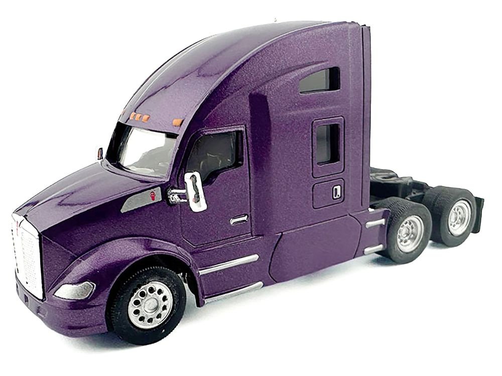 Kenworth T680 Sleeper Cab Purple Metallic 1/87 (HO) Plastic Model Car by HO Logistics view 2