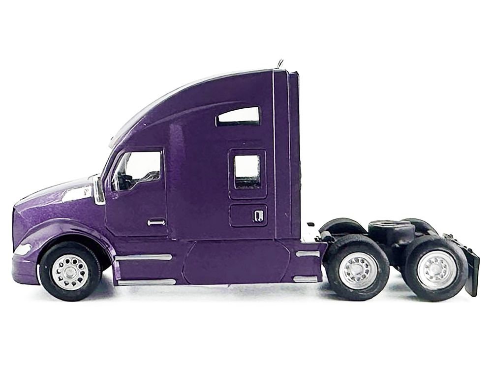 Kenworth T680 Sleeper Cab Purple Metallic 1/87 (HO) Plastic Model Car by HO Logistics view 3
