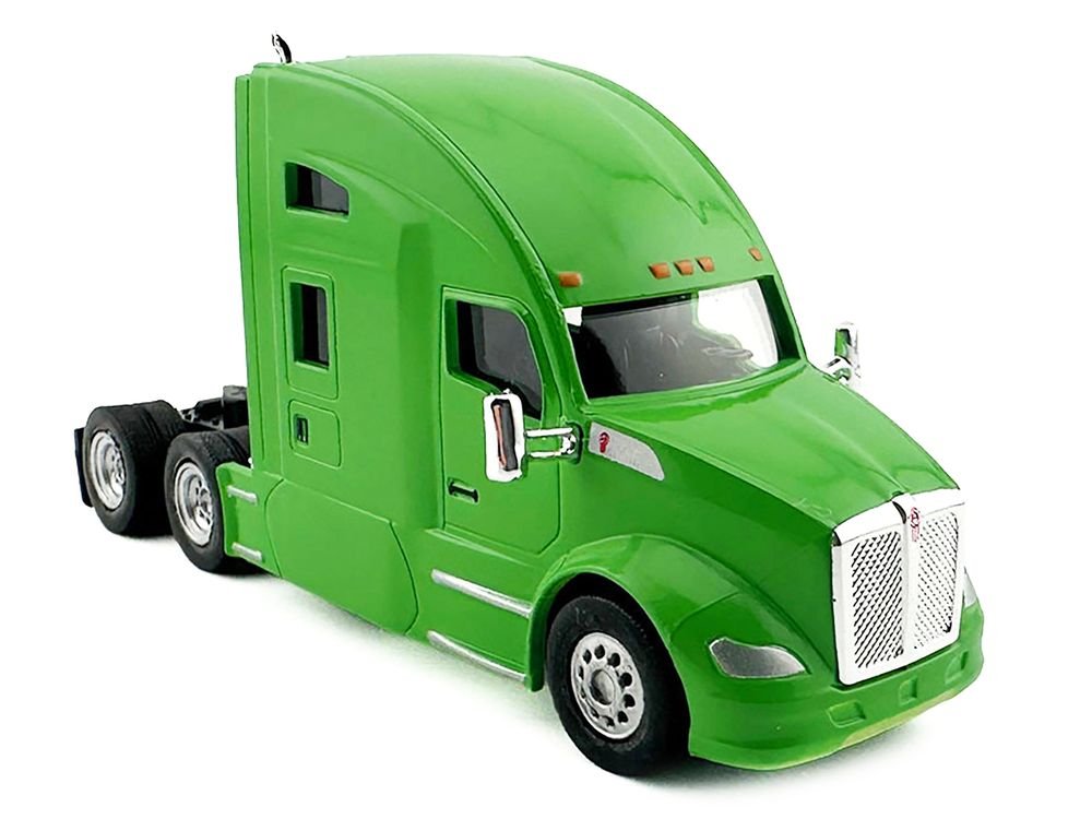 Kenworth T680 Sleeper Cab Lime Green 1/87 (HO) Plastic Model Car by HO Logistics view 2