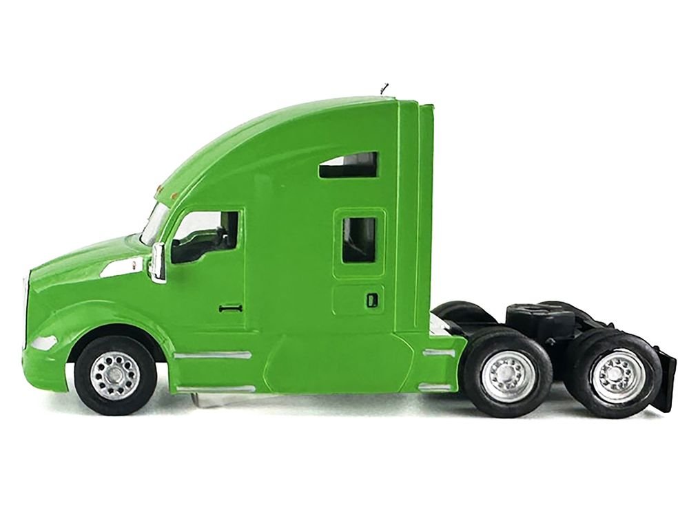 Kenworth T680 Sleeper Cab Lime Green 1/87 (HO) Plastic Model Car by HO Logistics view 3