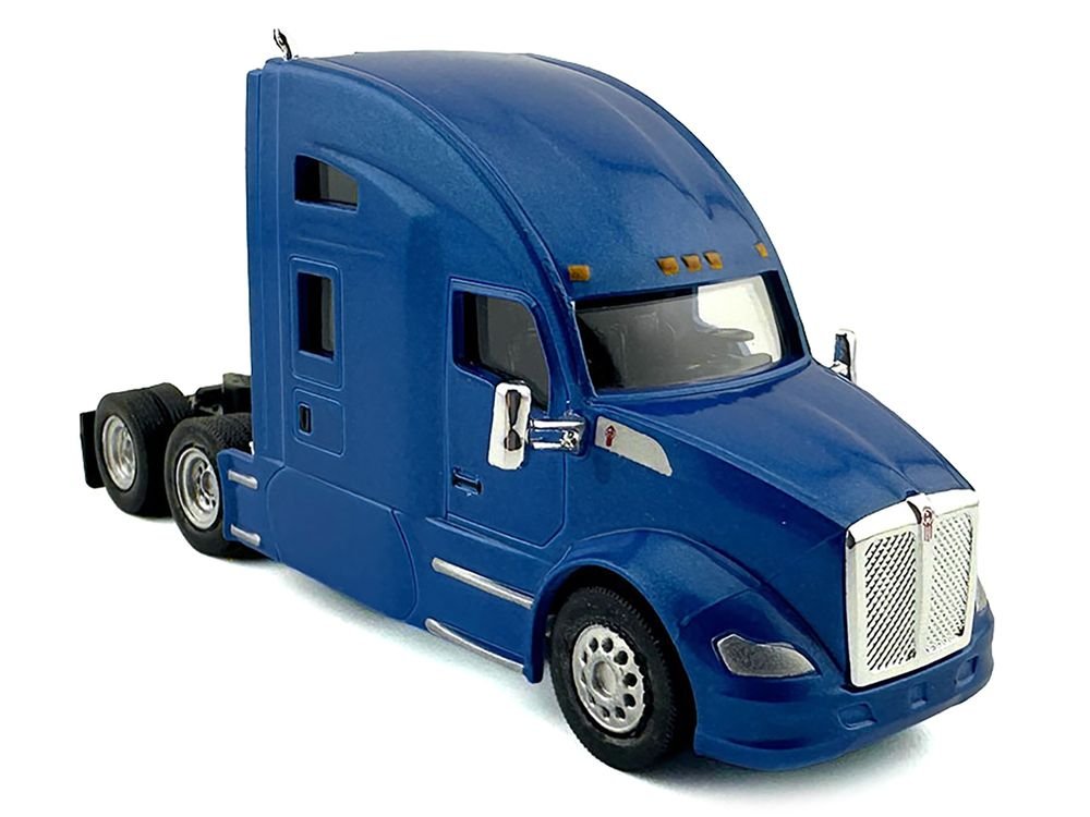 Kenworth T680 Sleeper Cab Blue Metallic 1/87 (HO) Plastic Model Car by HO Logistics view 2