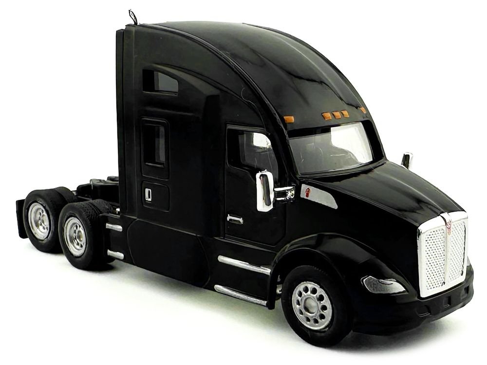 Kenworth T680 Sleeper Cab Black 1/87 (HO) Plastic Model Car by HO Logistics view 2