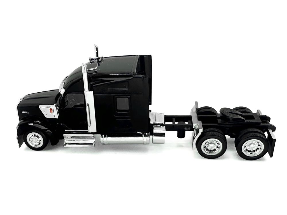 Kenworth W990 with Stand Up Sleeper Cab Black 1/87 (HO) Plastic Model Car by HO Logistics view 3