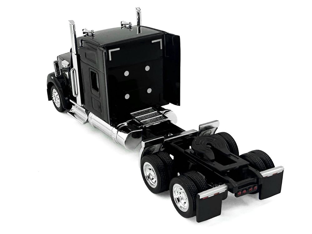 Kenworth W990 with Stand Up Sleeper Cab Black 1/87 (HO) Plastic Model Car by HO Logistics view 4