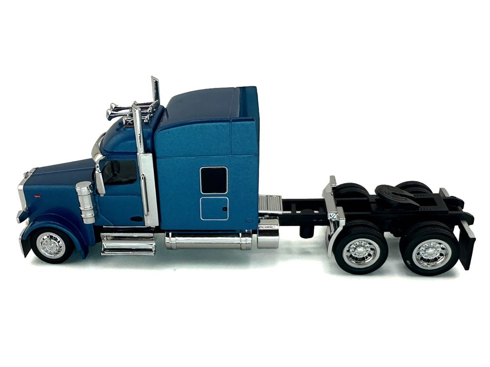 Peterbilt 589 with Stand Up Sleeper Cab Blue Metallic 1/87 (HO) Plastic Model Car by HO Logistics view 2