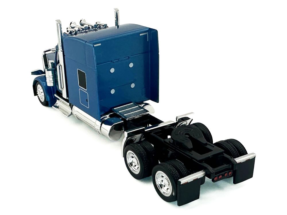 Peterbilt 589 with Stand Up Sleeper Cab Blue Metallic 1/87 (HO) Plastic Model Car by HO Logistics view 3