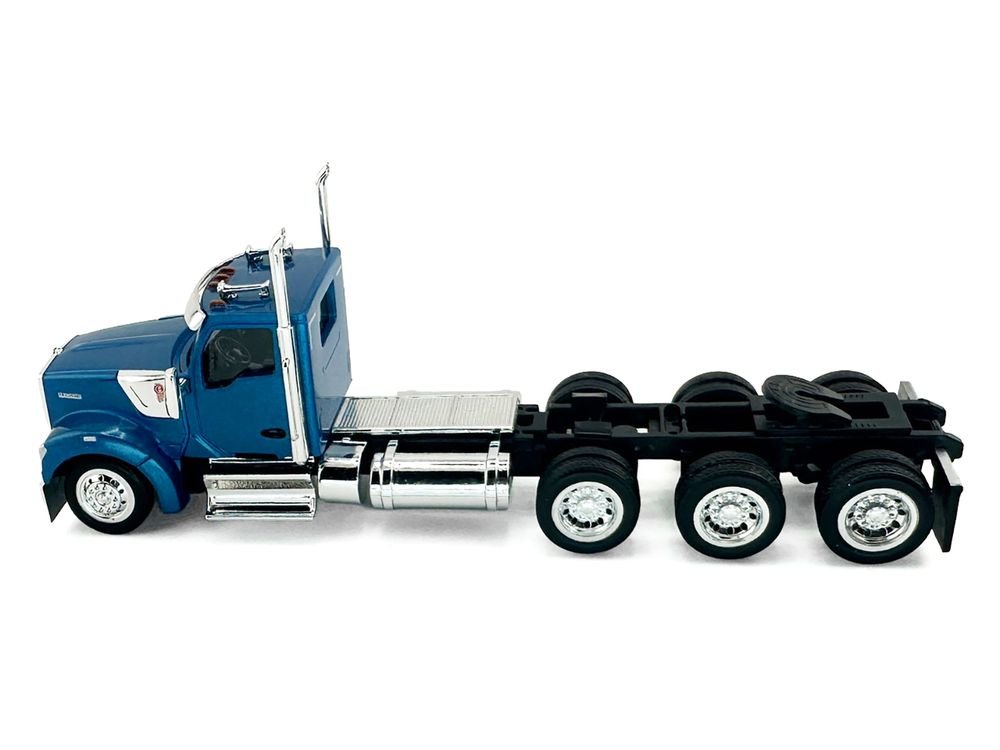 Kenworth W990 3-Axel Day Cab Blue Metallic 1/87 (HO) Plastic Model Car by HO Logistics view 2