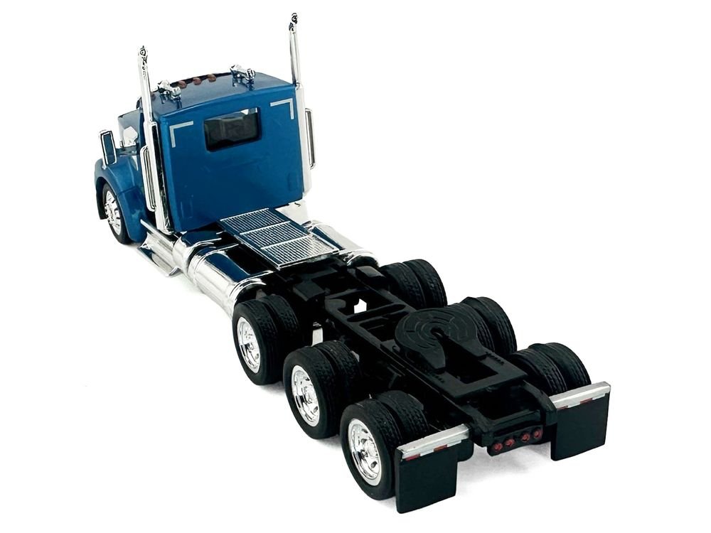 Kenworth W990 3-Axel Day Cab Blue Metallic 1/87 (HO) Plastic Model Car by HO Logistics view 3