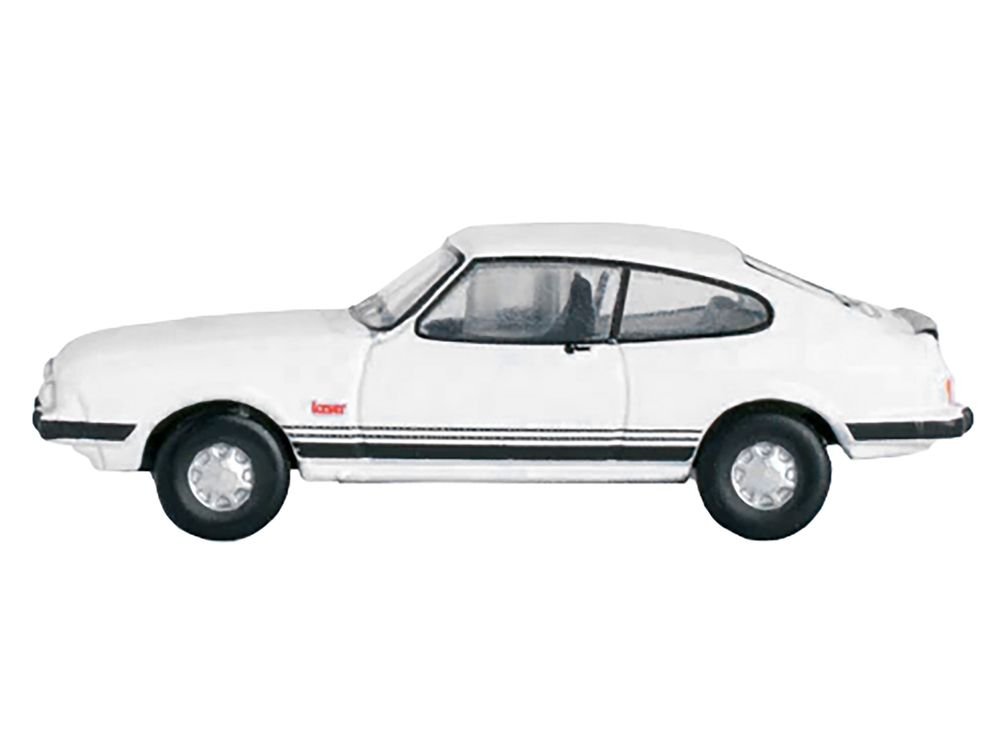 Ford Capri Mk3 RHD (Right Hand Drive) Diamond White with Black Stripes 1/148 (N) Scale Diecast Model Car by Oxford Diecast view 2