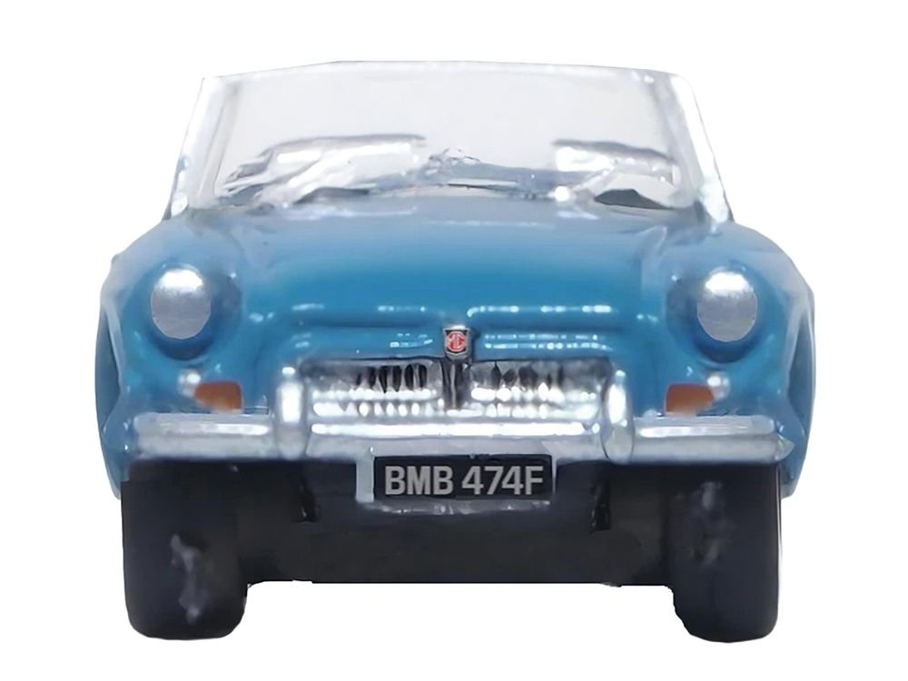 MG MGB Roadster RHD (Right Hand Drive) Iris Blue 1/148 (N) Scale Diecast Model Car by Oxford Diecast view 3