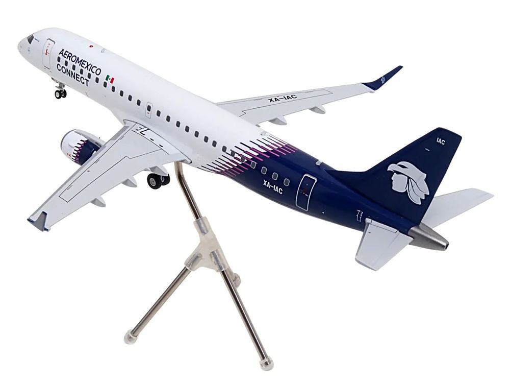 Embraer ERJ-190 Commercial Aircraft "Aeromexico Connect" (XA-IAC) White with Blue Tail "Gemini 200" Series 1/200 Diecast Model Airplane by GeminiJets view 4