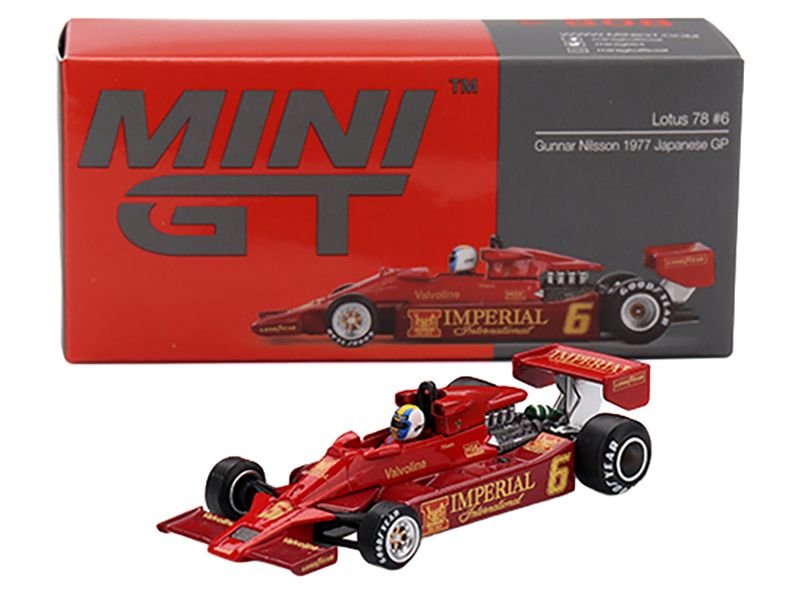 Lotus 78 #6 Gunnar Nilsson "John Player Team Lotus" Formula One F1 "Japanese GP" (1977) Limited Edition 1/64 Diecast Model Car by Mini GT view 4